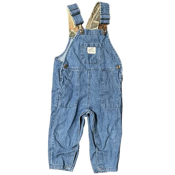 Bass Pro Shops Denim Overalls Size 12 Months - Picture 3 of 7